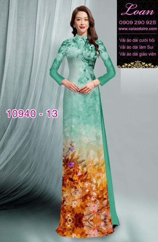 Vải áo dài hoa 3D