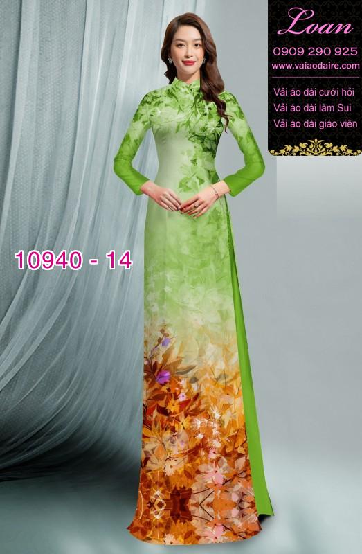 Vải áo dài hoa 3D