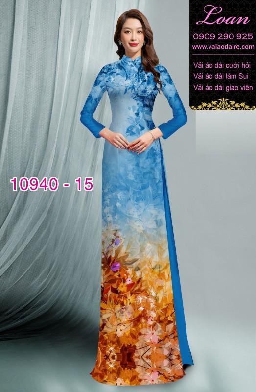 Vải áo dài hoa 3D