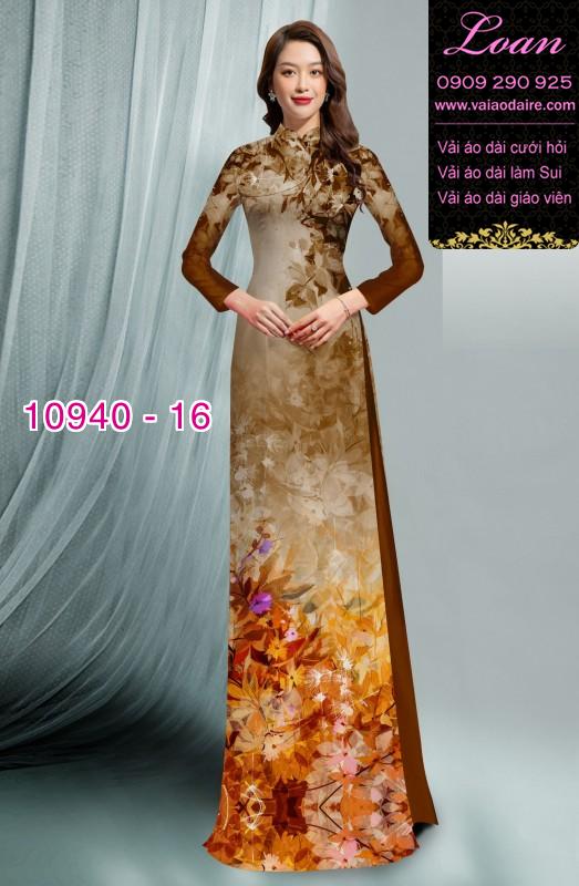 Vải áo dài hoa 3D