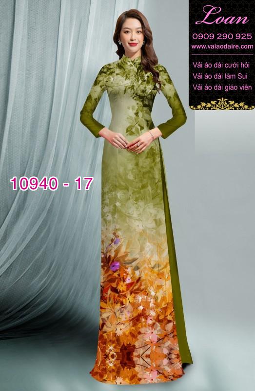 Vải áo dài hoa 3D