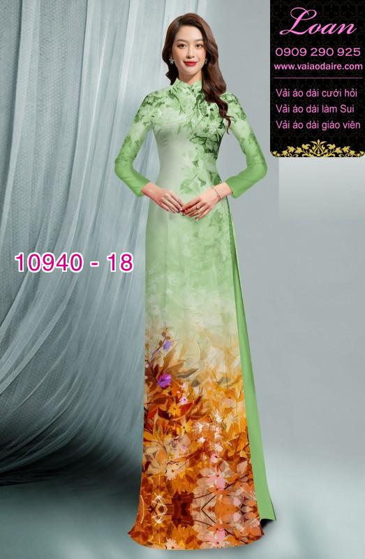Vải áo dài hoa 3D