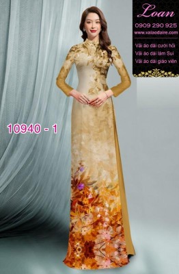 Vải áo dài hoa 3D-DT 10940