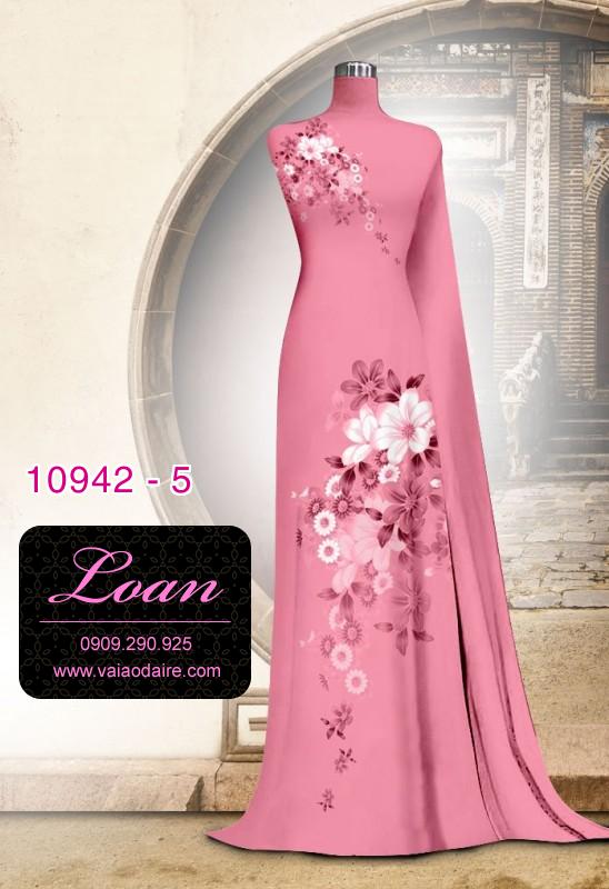 Vải áo dài hoa 3D