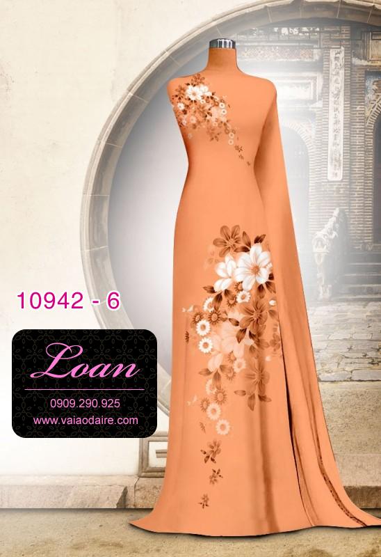 Vải áo dài hoa 3D