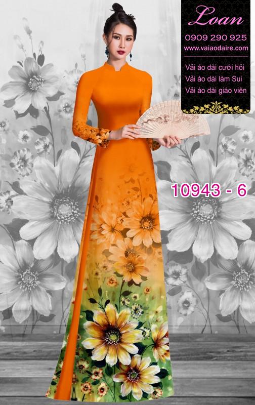 Vải áo dài hoa 3D
