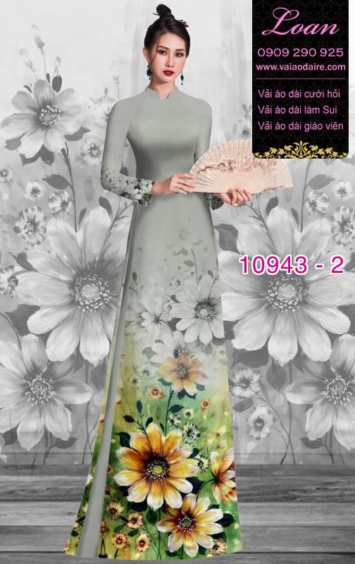 Vải áo dài hoa 3D