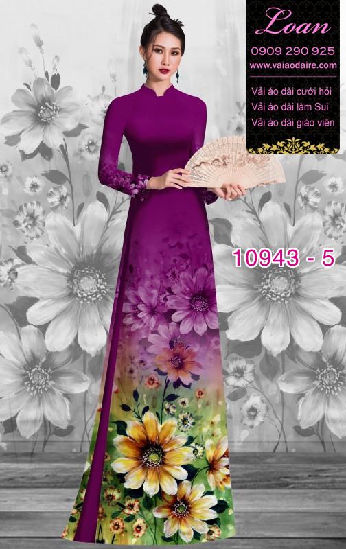 Vải áo dài hoa 3D