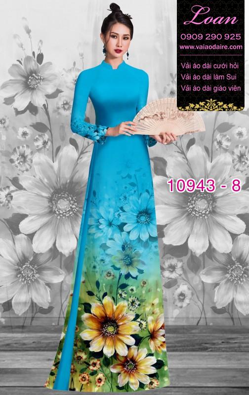 Vải áo dài hoa 3D