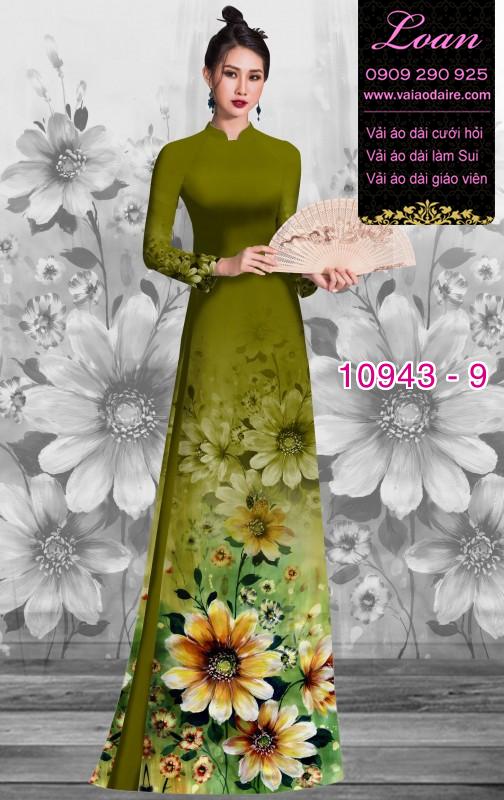 Vải áo dài hoa 3D