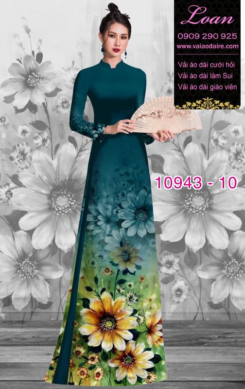 Vải áo dài hoa 3D