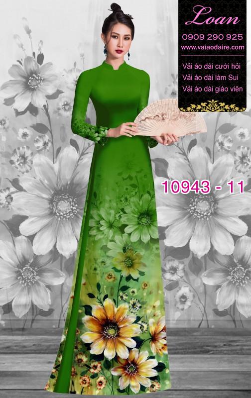 Vải áo dài hoa 3D
