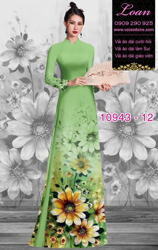 Vải áo dài hoa 3D