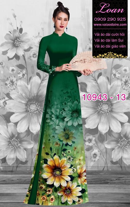 Vải áo dài hoa 3D