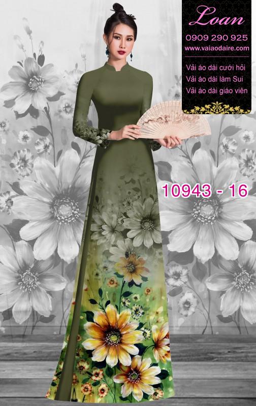 Vải áo dài hoa 3D