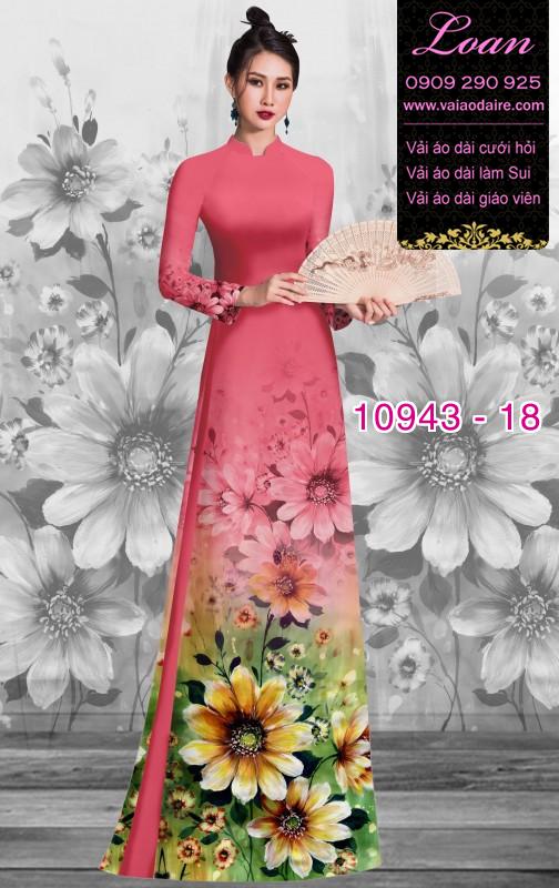 Vải áo dài hoa 3D