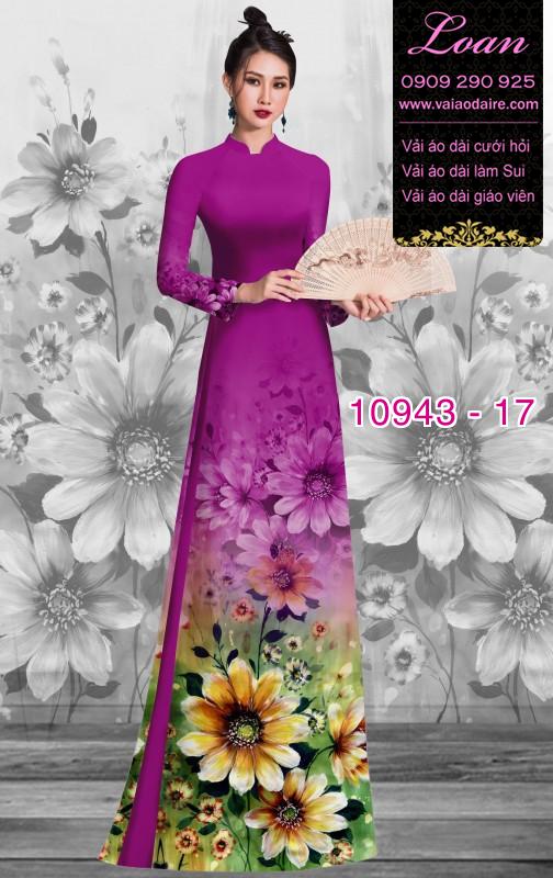 Vải áo dài hoa 3D