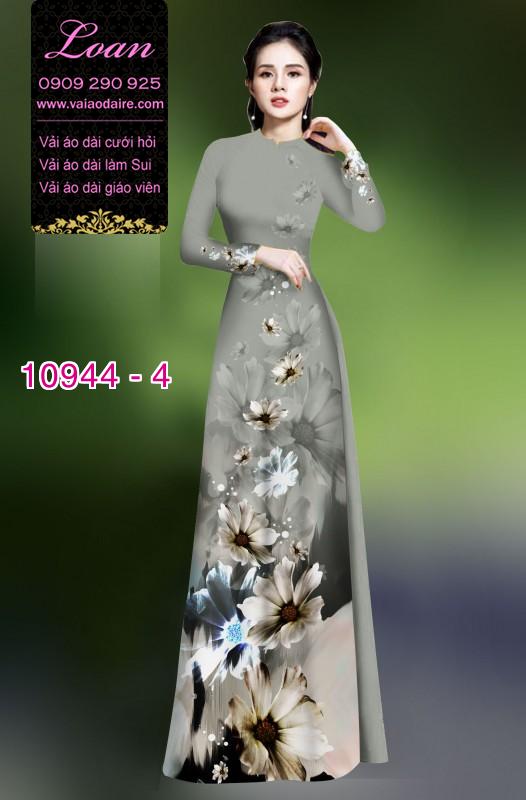 Vải áo dài hoa 3D
