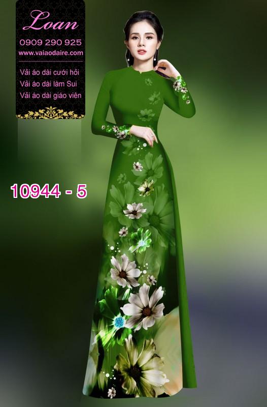 Vải áo dài hoa 3D