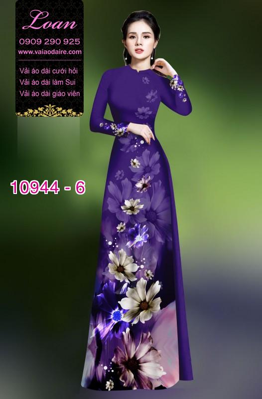 Vải áo dài hoa 3D