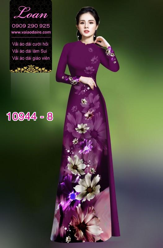 Vải áo dài hoa 3D