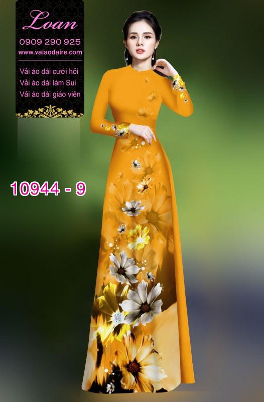 Vải áo dài hoa 3D