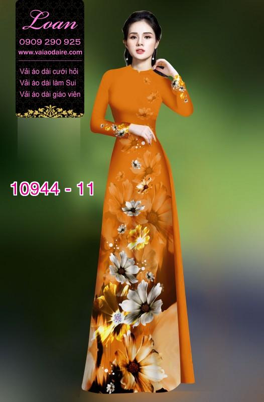 Vải áo dài hoa 3D