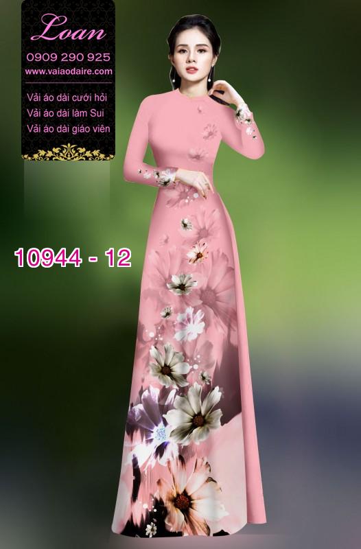 Vải áo dài hoa 3D