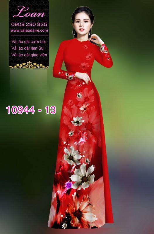 Vải áo dài hoa 3D