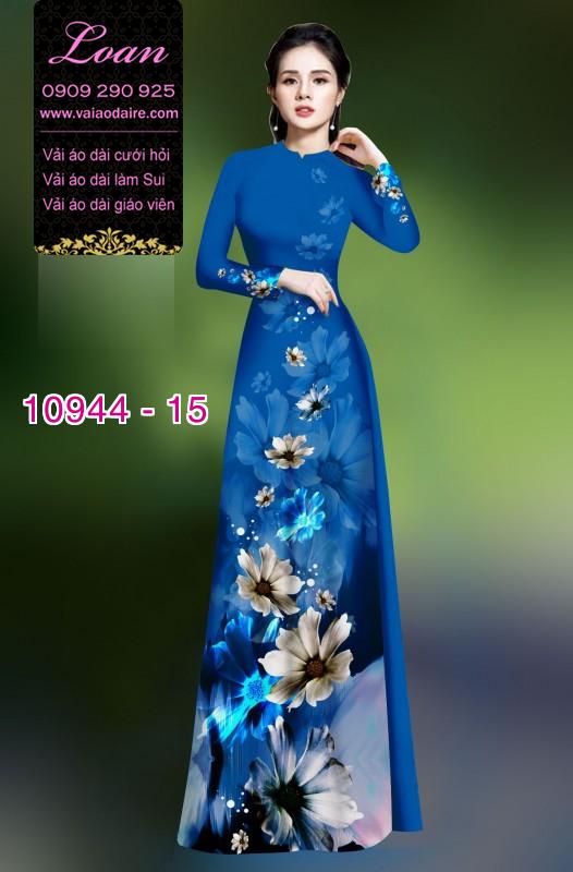 Vải áo dài hoa 3D