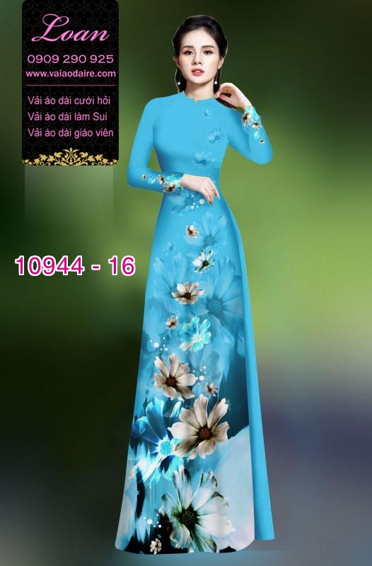 Vải áo dài hoa 3D