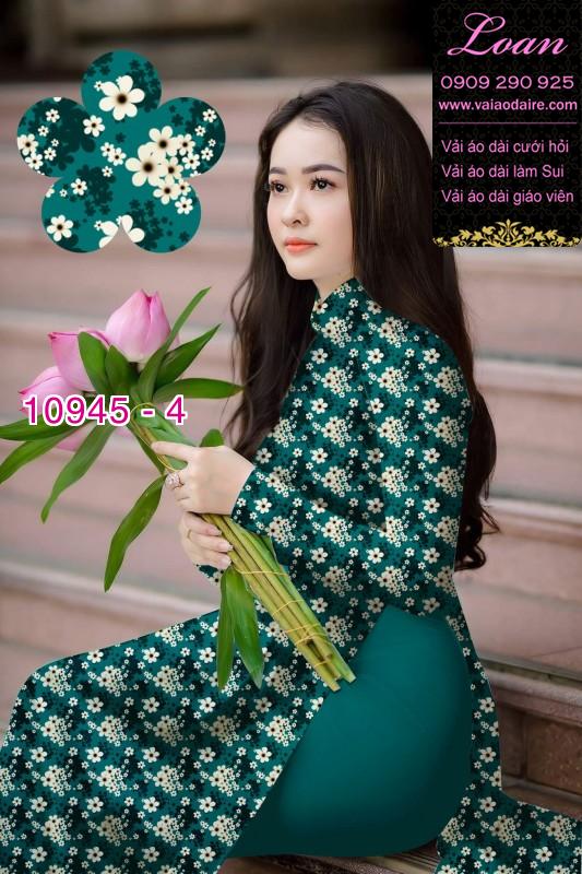 Vải áo dài hoa nhí