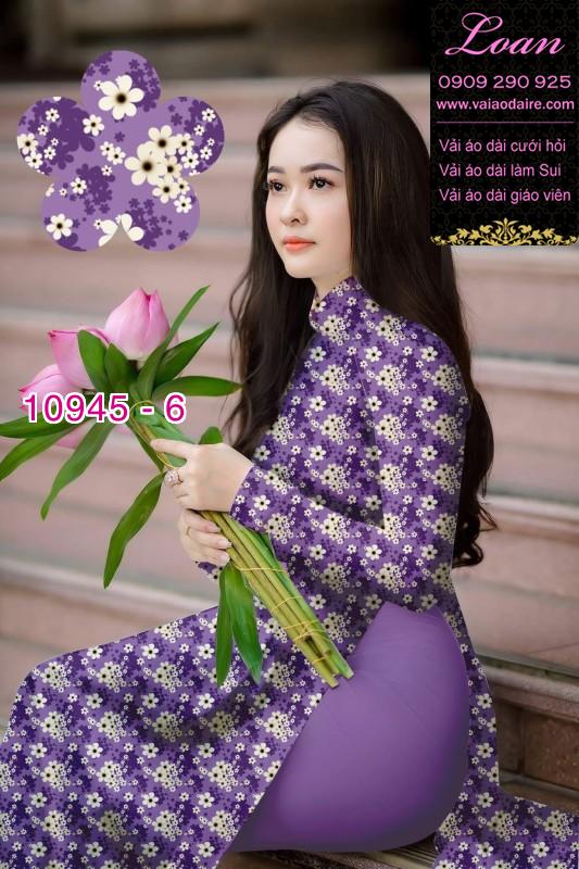 Vải áo dài hoa nhí