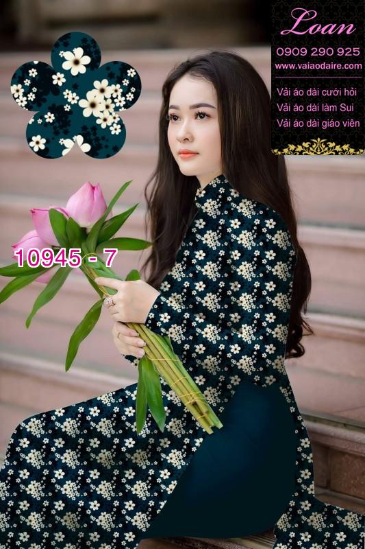 Vải áo dài hoa nhí