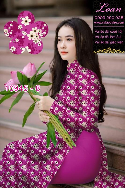 Vải áo dài hoa nhí