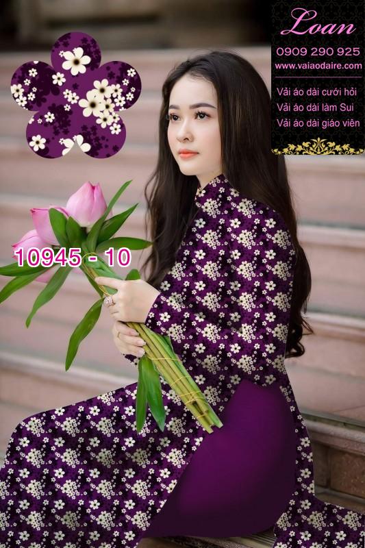 Vải áo dài hoa nhí
