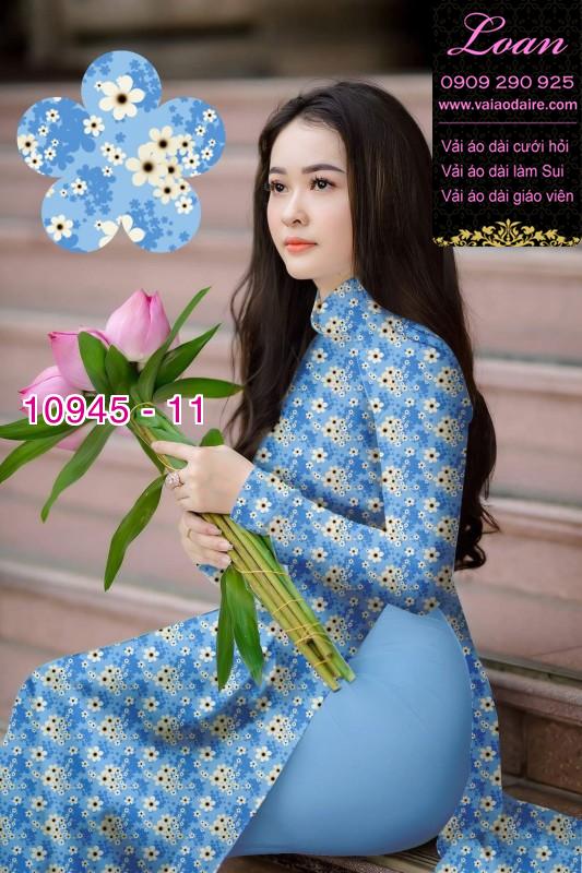 Vải áo dài hoa nhí
