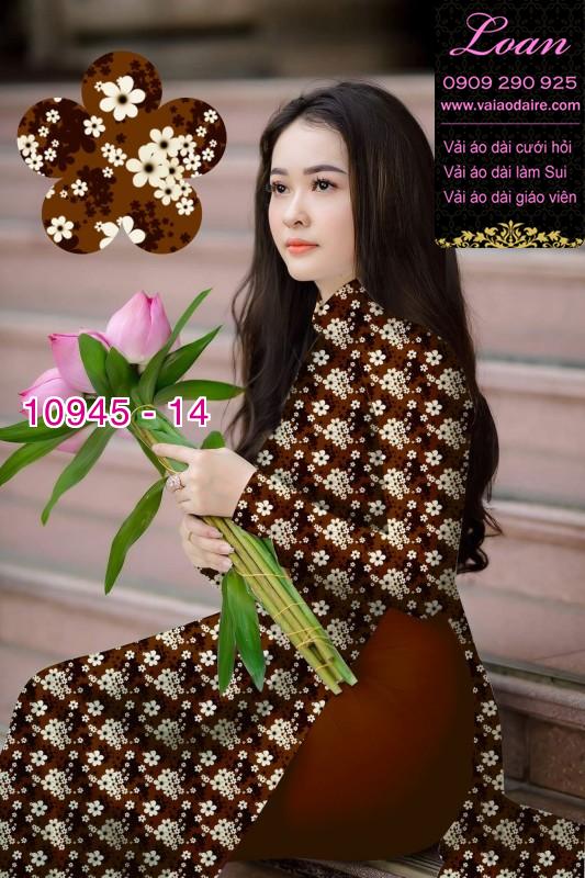 Vải áo dài hoa nhí