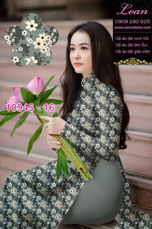 Vải áo dài hoa nhí