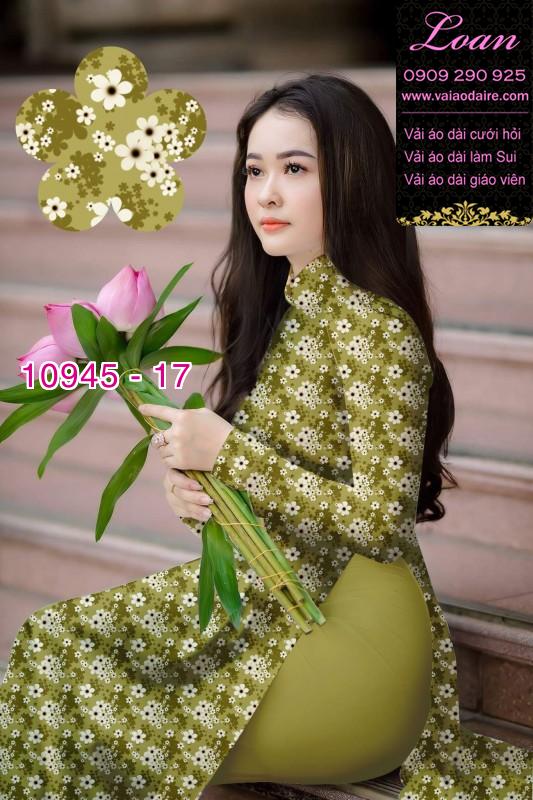 Vải áo dài hoa nhí