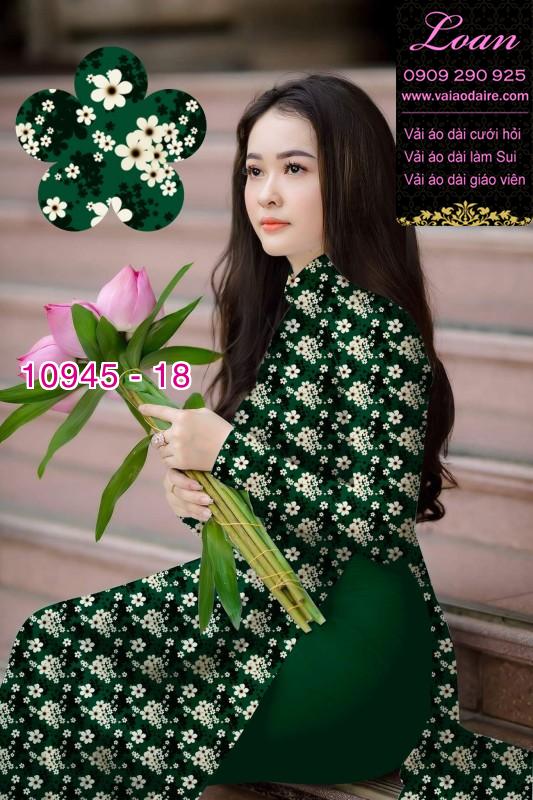 Vải áo dài hoa nhí