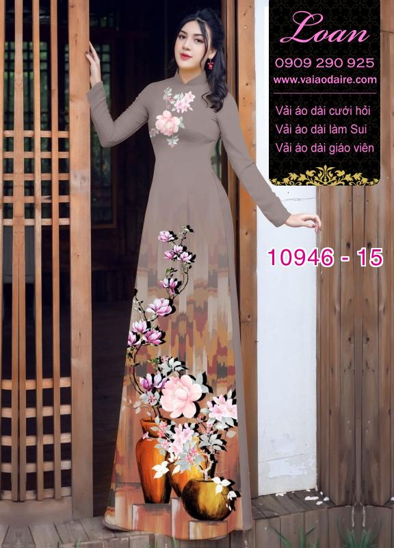 Vải áo dài hoa 3D