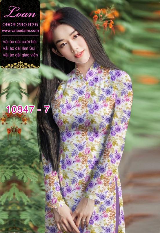 Vải áo dài hoa văn nguyên áo