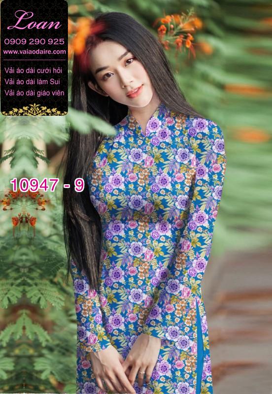 Vải áo dài hoa văn nguyên áo
