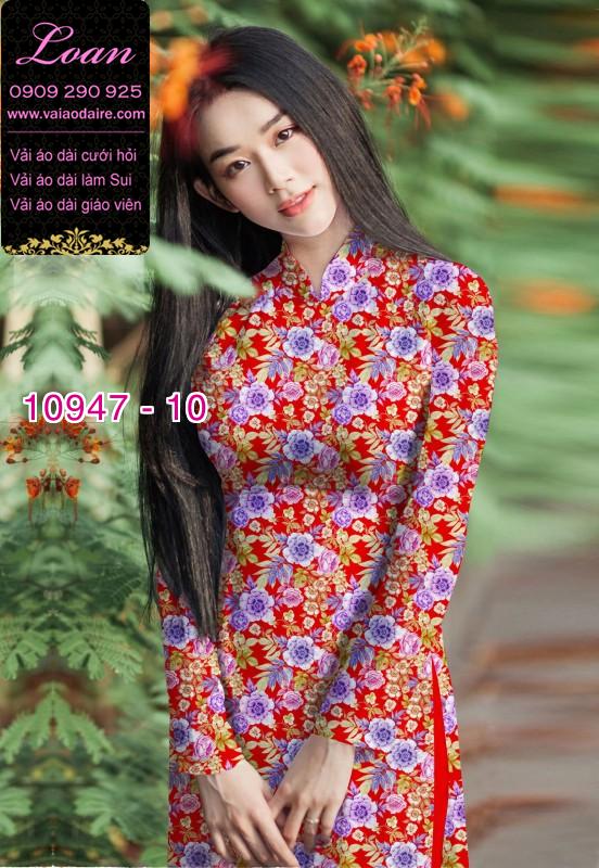 Vải áo dài hoa văn nguyên áo