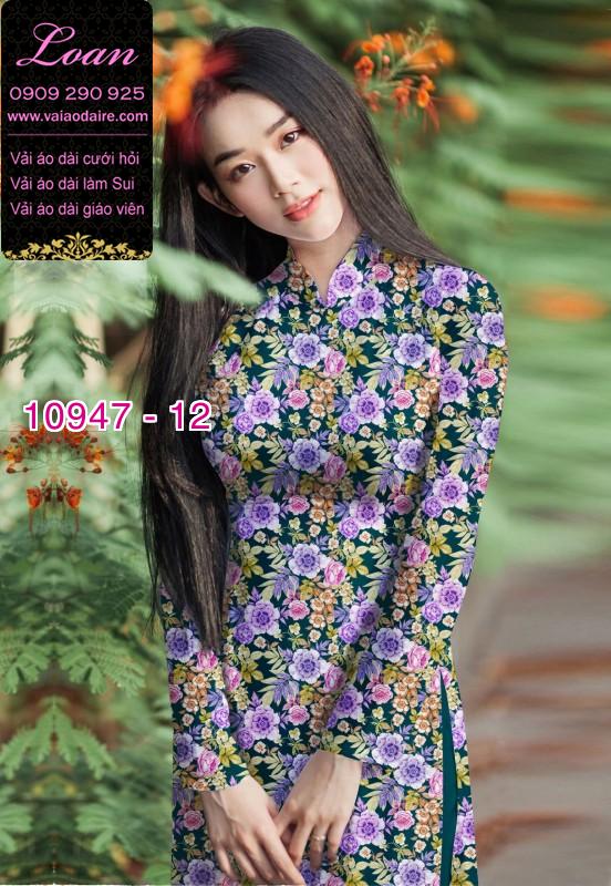 Vải áo dài hoa văn nguyên áo