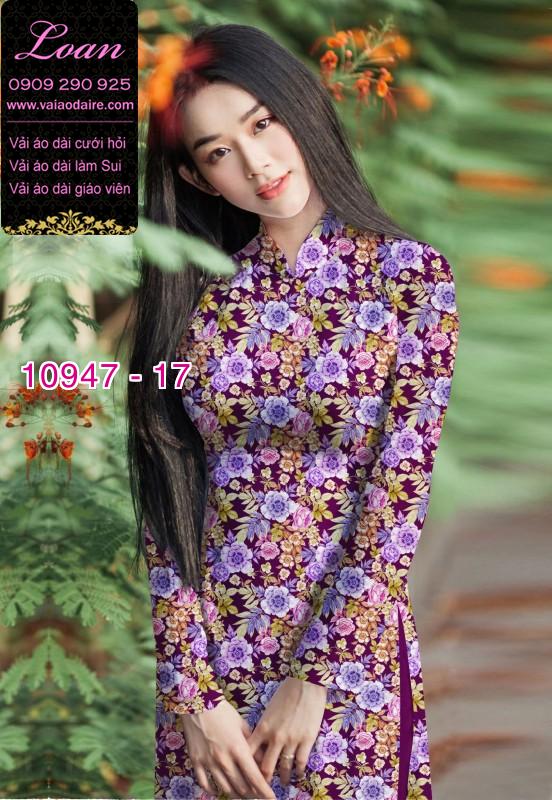Vải áo dài hoa văn nguyên áo