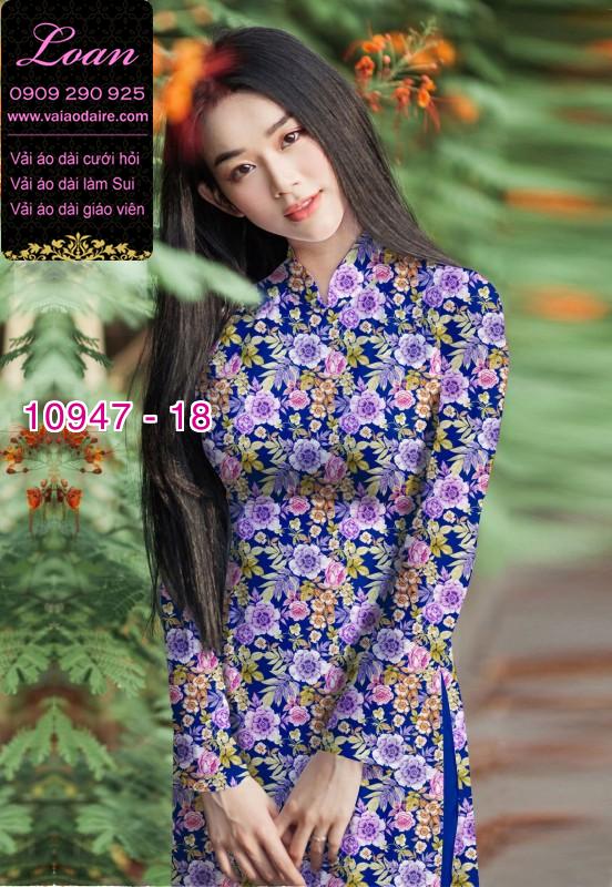 Vải áo dài hoa văn nguyên áo