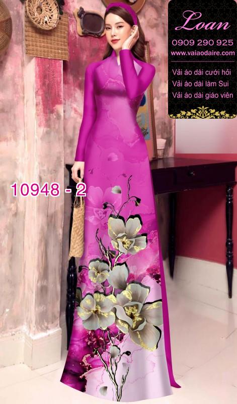 Vải áo dài hoa 3D