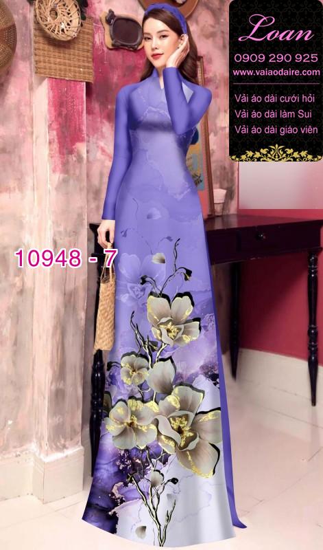 Vải áo dài hoa 3D